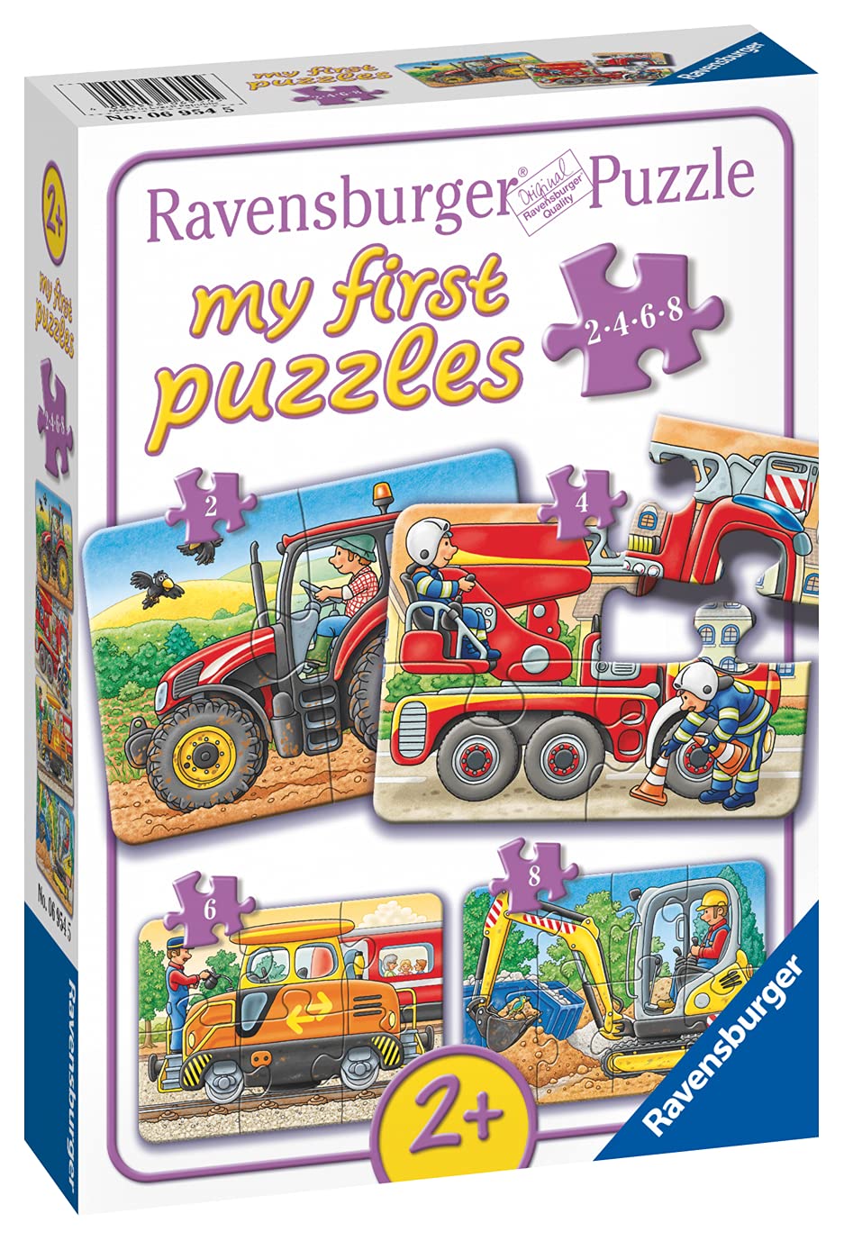 Ravensburger Children's Puzzle - 06954 At Work & Children's Puzzle - 06571 Good Animal Friends - My First Puzzle with 3x6 pieces - Puzzle for children aged 2.5 years and up.