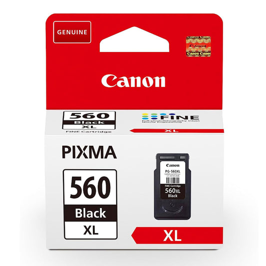 Canon ink - PG-560XL Original printer ink cartridge in black with high yield - prints up to 400 A4 pages (1 x ink cartridge)