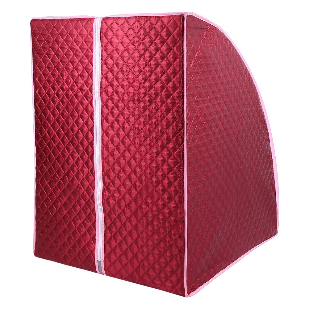 Portable sauna, mini steam sauna for home. Single portable sauna room can relieve fatigue, promote weight loss, remote control with timing and temperature setting (75 * 35 * 25cm red).