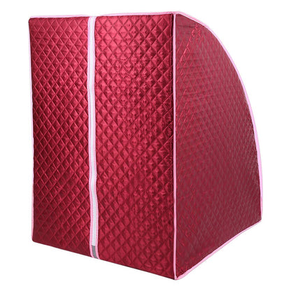 Portable sauna, mini steam sauna for home. Single portable sauna room can relieve fatigue, promote weight loss, remote control with timing and temperature setting (75 * 35 * 25cm red).