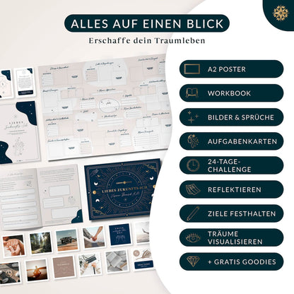 Life Compass® Vision Board Set "Dear Future Self" - THE ORIGINAL - Create your own vision board and visualize the life of your dreams - Gifts for women & men, Best friend