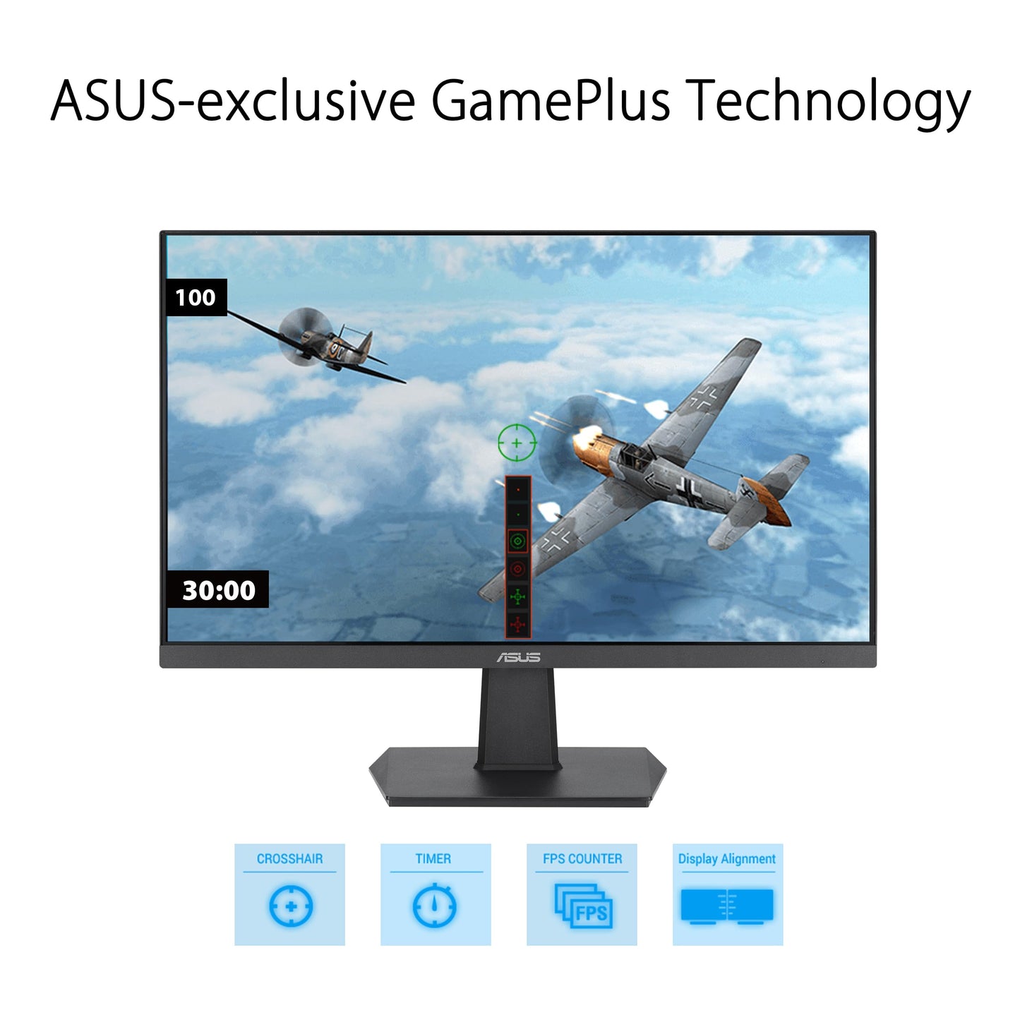 ASUS Eye Care VA24EHF - 24" Full HD Monitor - Frameless, Flicker-Free, Blue Light Filter, Adaptive-Sync - 1ms MPRT, 100 Hz, 16:9 IPS Panel, 1920x1080 - HDMI, Black