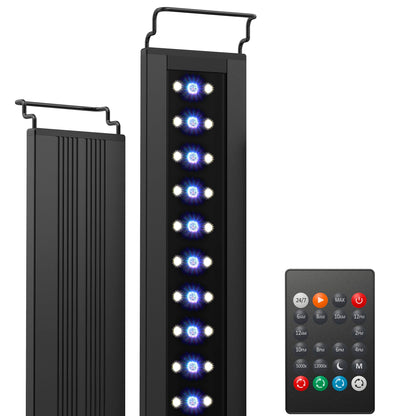 NICREW C10 24/7 LED Aquarium Light for Plants, 88-115 cm, 24W, Full Spectrum Aquarium Lamp with Timer, Adjustable Brightness