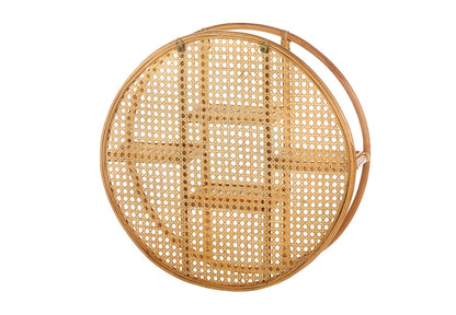 Kobolo Vienna Rattan Hanging Shelf - with Viennese weave - 4 shelves - round - 60cm