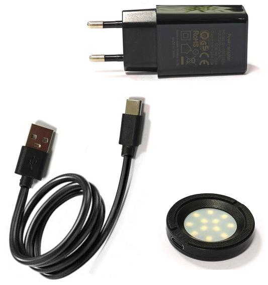 LED fast charging lamp smart for solar watch charger with USB port & AC adapter