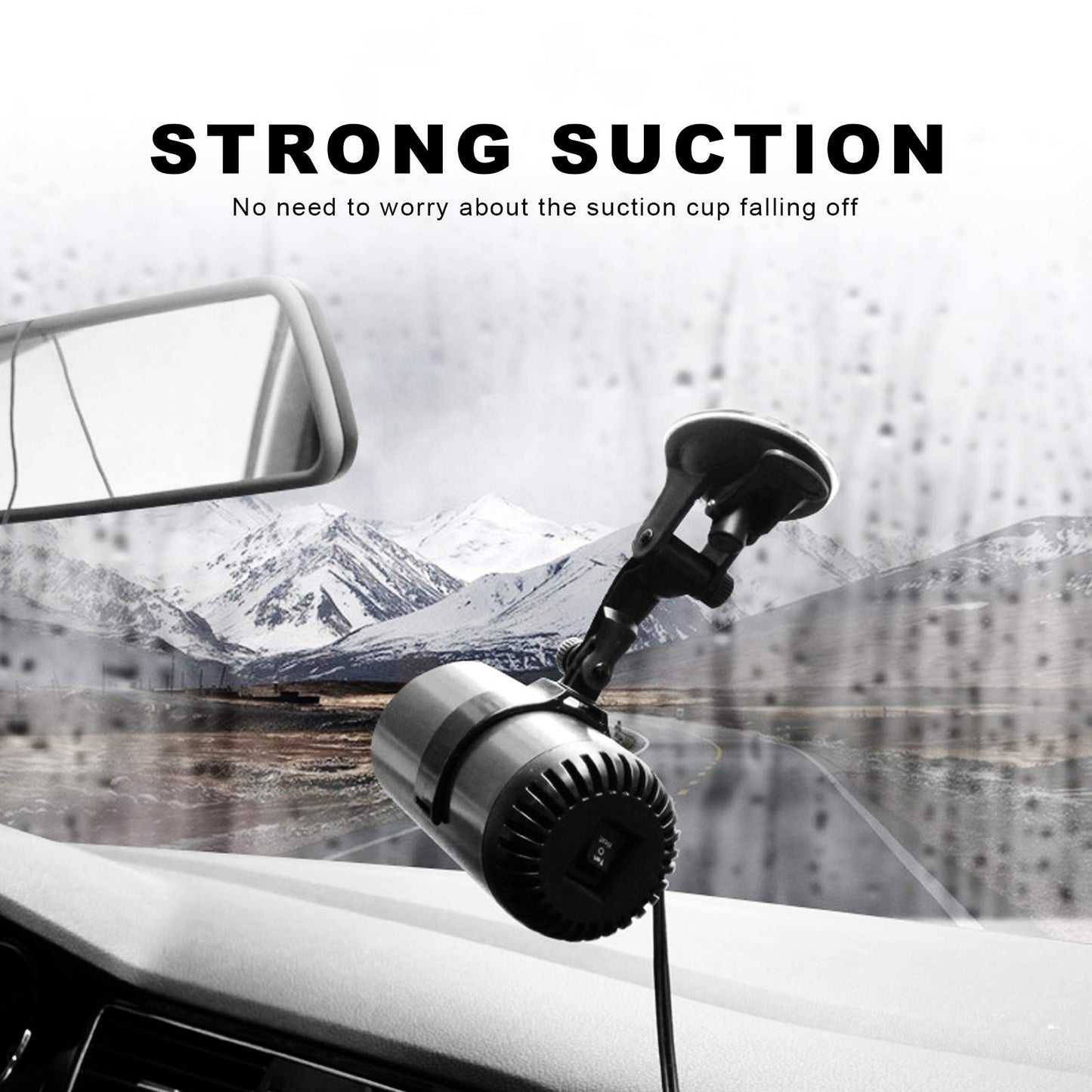 2 in 1 car cooling and heating fan with suction cup 150W Portable 12V cigarette lighter for car camping travel outdoor indoor cars