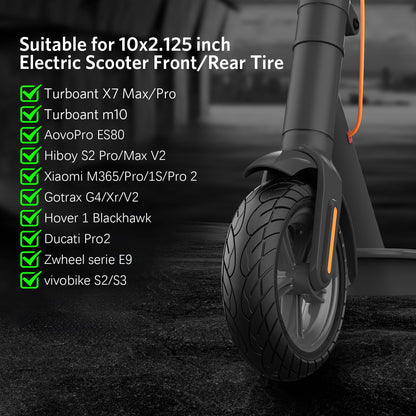 OUXI 10x2.125 Inch Replacement Tire Solid Tire With 1 Installation Tool For Electric Scooter Solid Rubber Tyre, 10x2.125 Inch Replacement Wheels, Solid Rubber Tyre, High Elasticity Electric Scooter Tire
