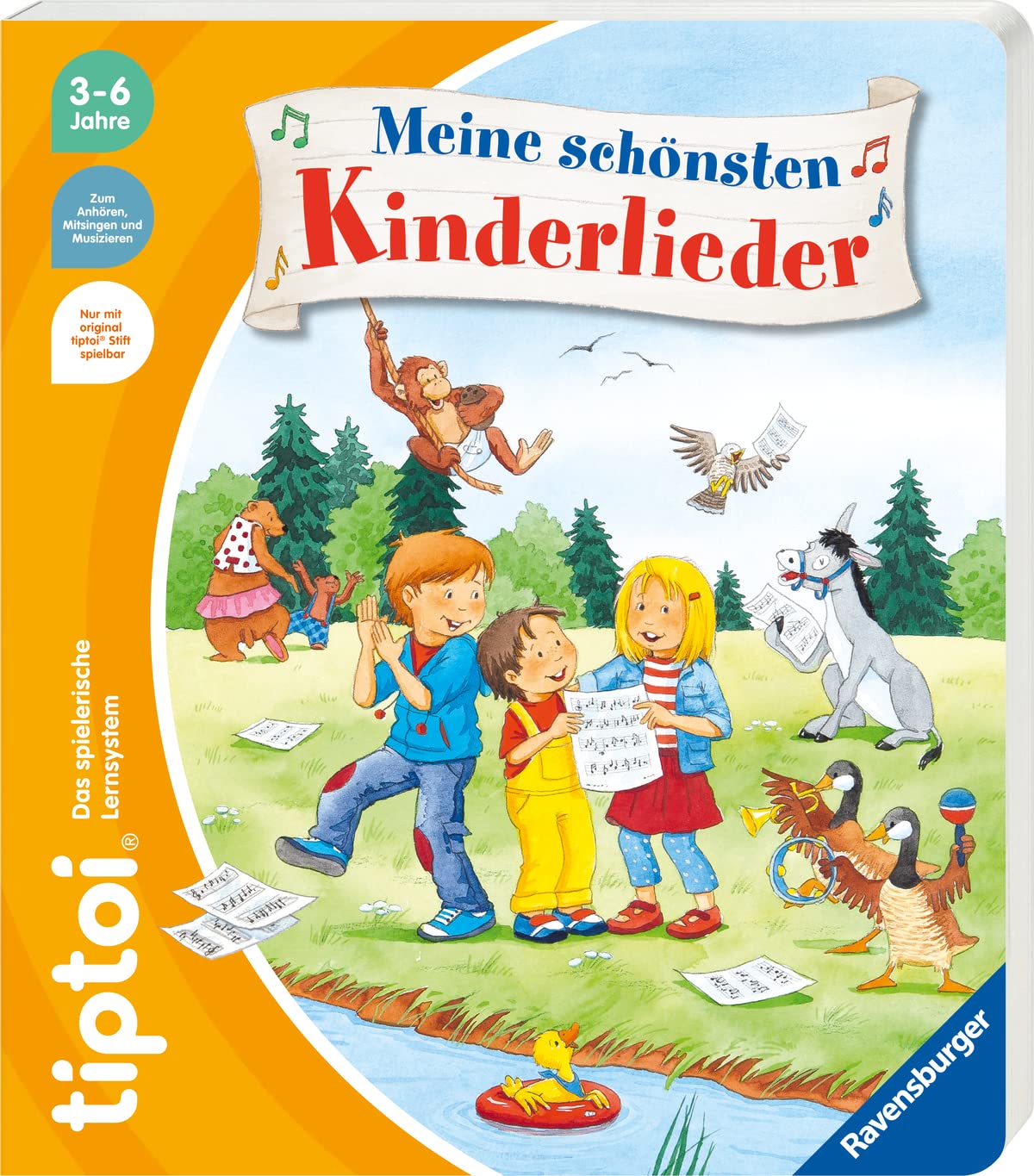 Ravensburger tiptoi Starter-Set 00112 - Pen and Picture Book Explore and Discover My World - Learning System for Children aged 2 and up & tiptoi My Favorite Children's Songs