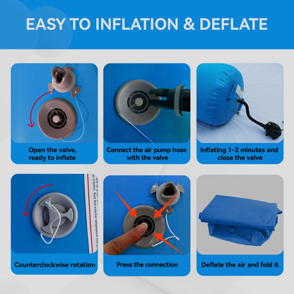 Air Roll Gymnastics, Inflatable Air Barrel Gymnastics Yoga Roller with Air Pump Tumbling Mats Training Mat Gymnastics Fitness Roller