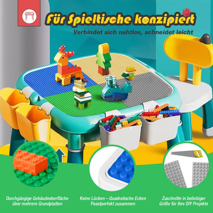 HUIZDQ 6-Pack Building Block Set, compatible with most brands, peel and stick baseplate for tabletop, wall.