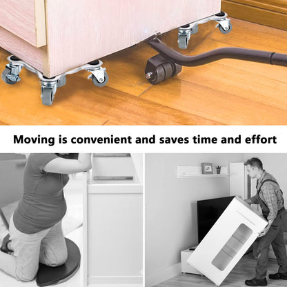 Furniture dolly transport roller, furniture lifter mover 1000kg capacity non-slip coating Heavy furniture moving tool with 4 dollies 1 lifter 2 protective covers 4 lifting pads 4 mats