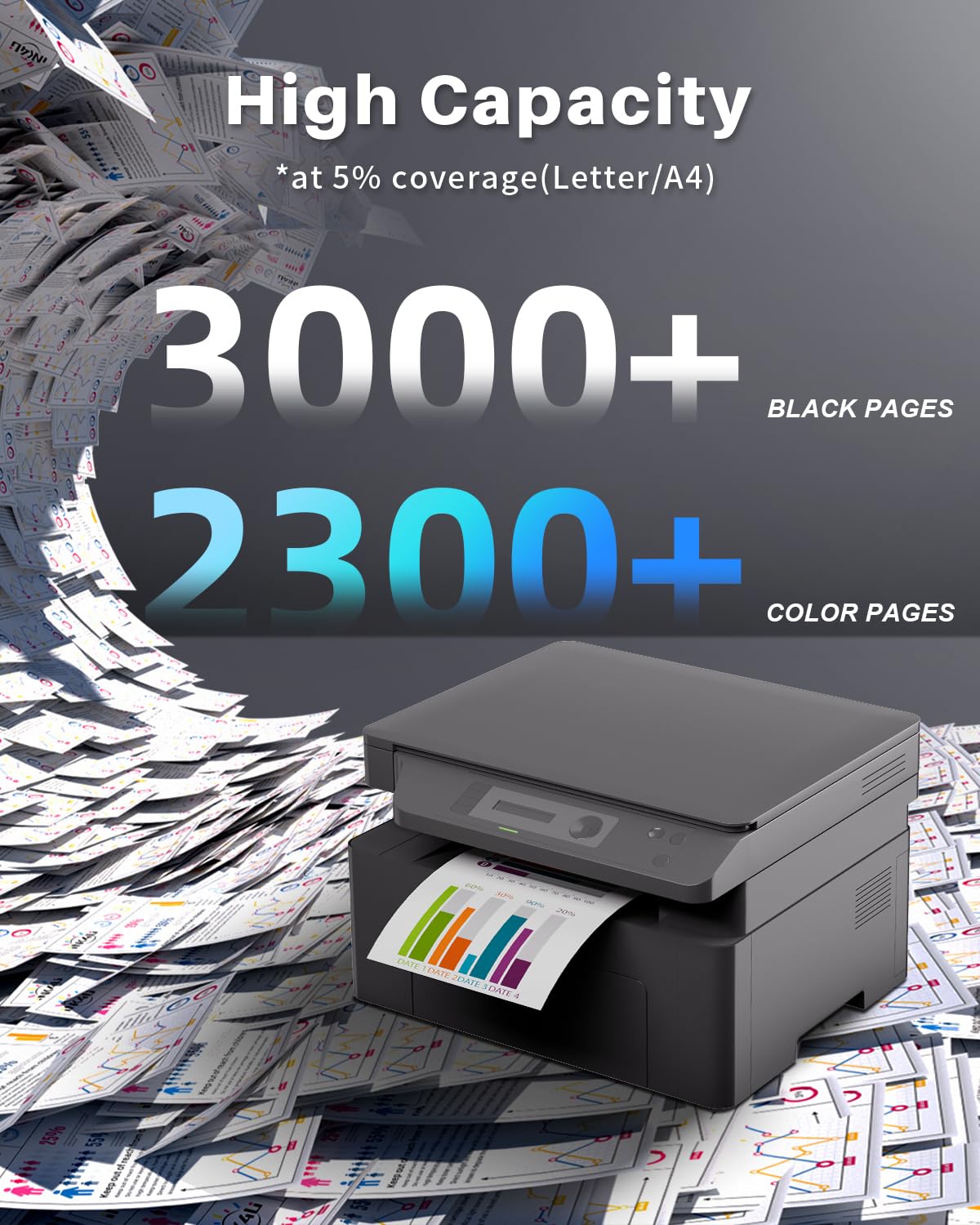 INK4U TN-243CMYK TN247 toner as a replacement for Brother MFC L3750CDW MFC-L3750CDW DCP-L3550CDW MFC-L3770CDW HL-L3230CDW HL-L3210CW TN243 (Black Cyan Yellow Magenta, 4-pack)