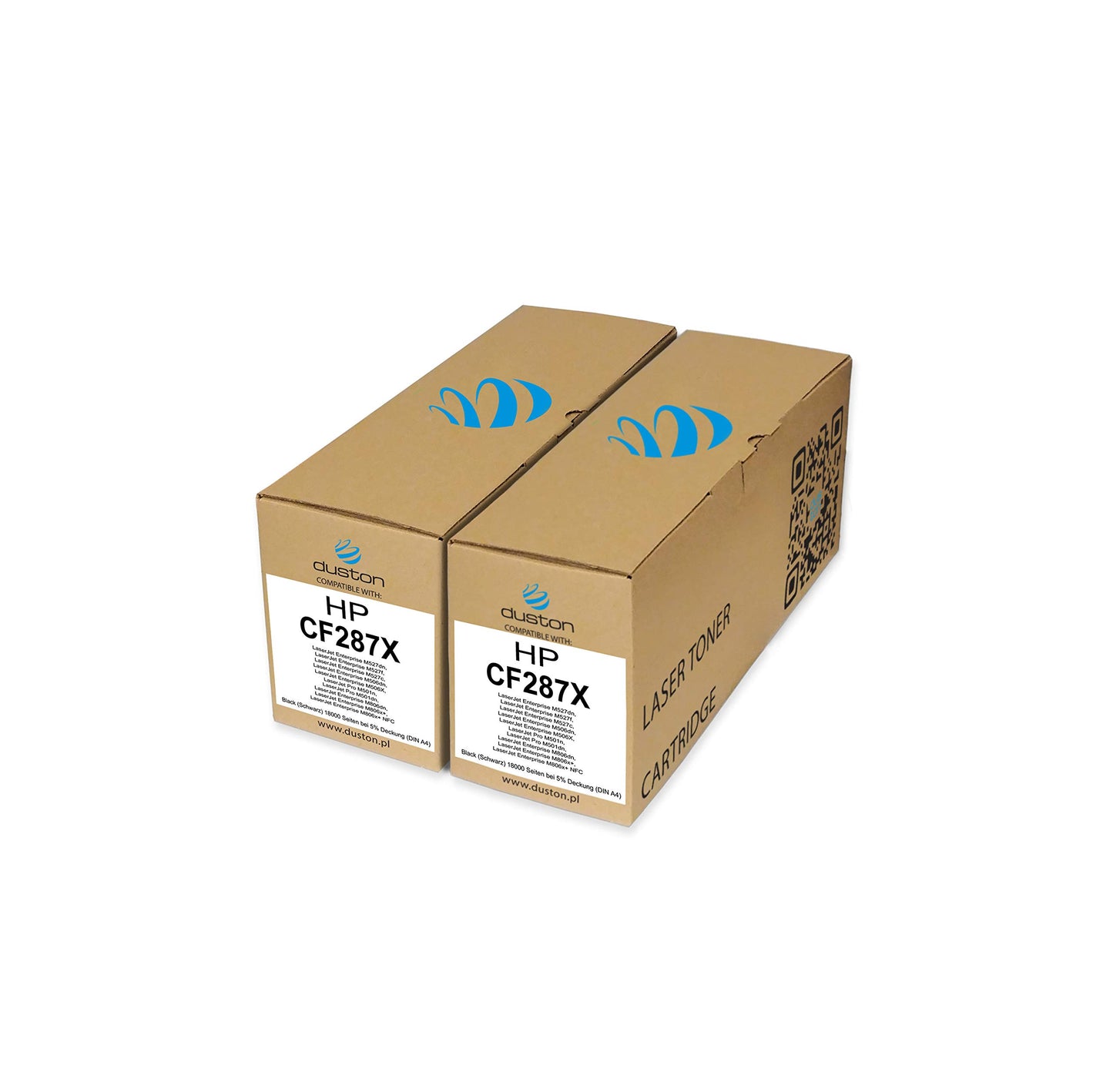 Duston 2X CF287X, 87X black toner compatible with HP LaserJet Pro M501 Enterprise M506 M527