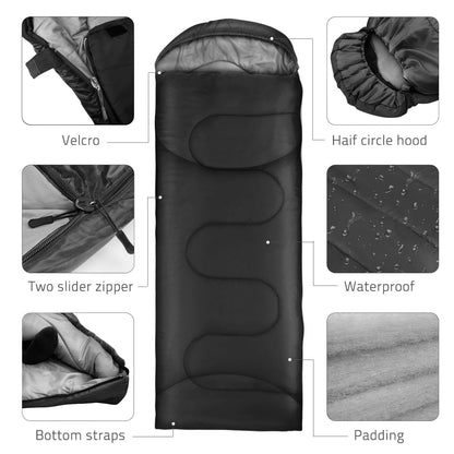 Outdoor camping sleeping bag for 3 seasons, adults sleeping bag, 2 in 1 function blanket sleeping bags, warm, lightweight, waterproof for backpacking, hiking, and traveling.