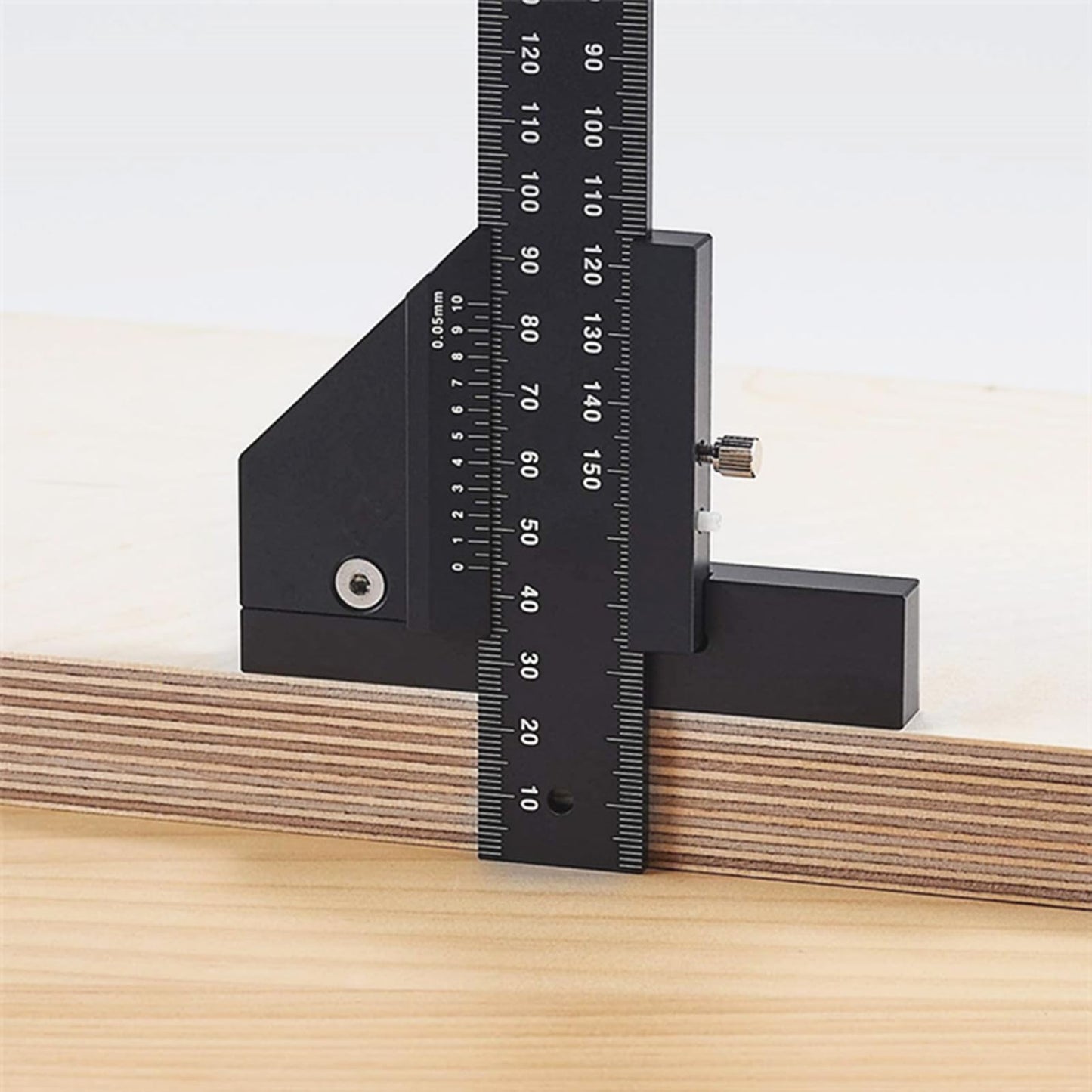 Precise T-shaped ruler, multifunctional aluminum alloy ruler, black measuring ruler for woodworking, construction rulers.