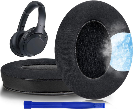 SOULWIT cooling gel replacement ear pads for Sony WH-1000XM3 (WH1000XM3) over-ear headphones, ear cushion with high-density noise isolation foam, extra thickness