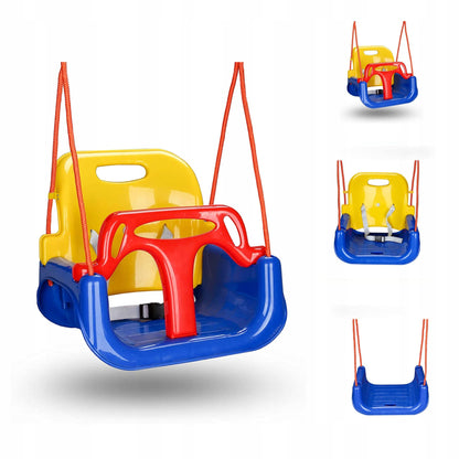 COIL Children's Swing Baby Swing 3-in-1 Outdoor Swing Baby Adjustable Children's Swing Indoor with Backrest Swing Indoor Children's Swing Seat Toddler Swing (C0348-Blue)