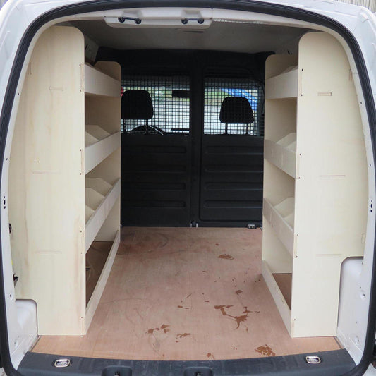 VANIFY - Compatible with Volkswagen Caddy L1 2003-20 vehicle equipment, vehicle shelves, double shelves at the back