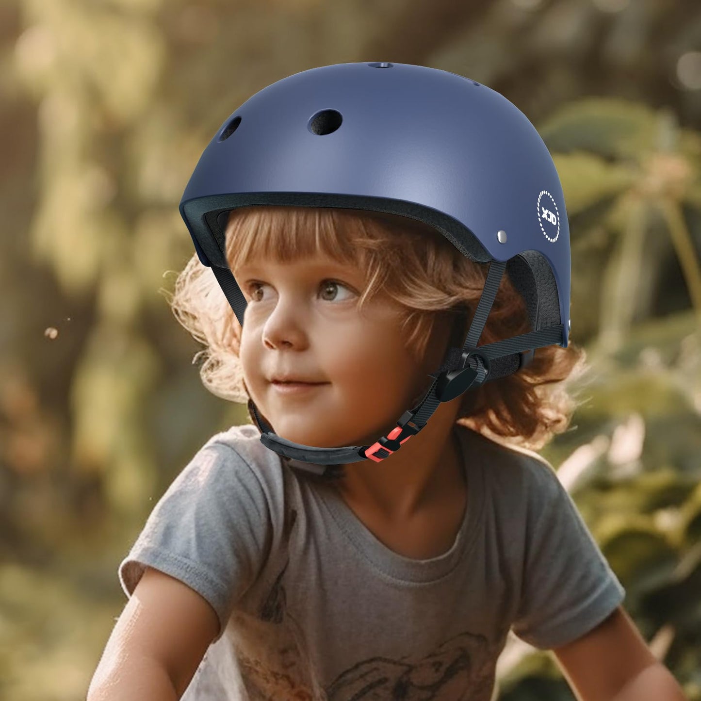 XJD Kids Bike Helmet Adjustable Skateboard Helmet for Bicycle Skateboard Scooter Roller Children's Bike Helmet for 3-13 Year Old Girls and Boys (S: 51-54 cm, Royal Blue)