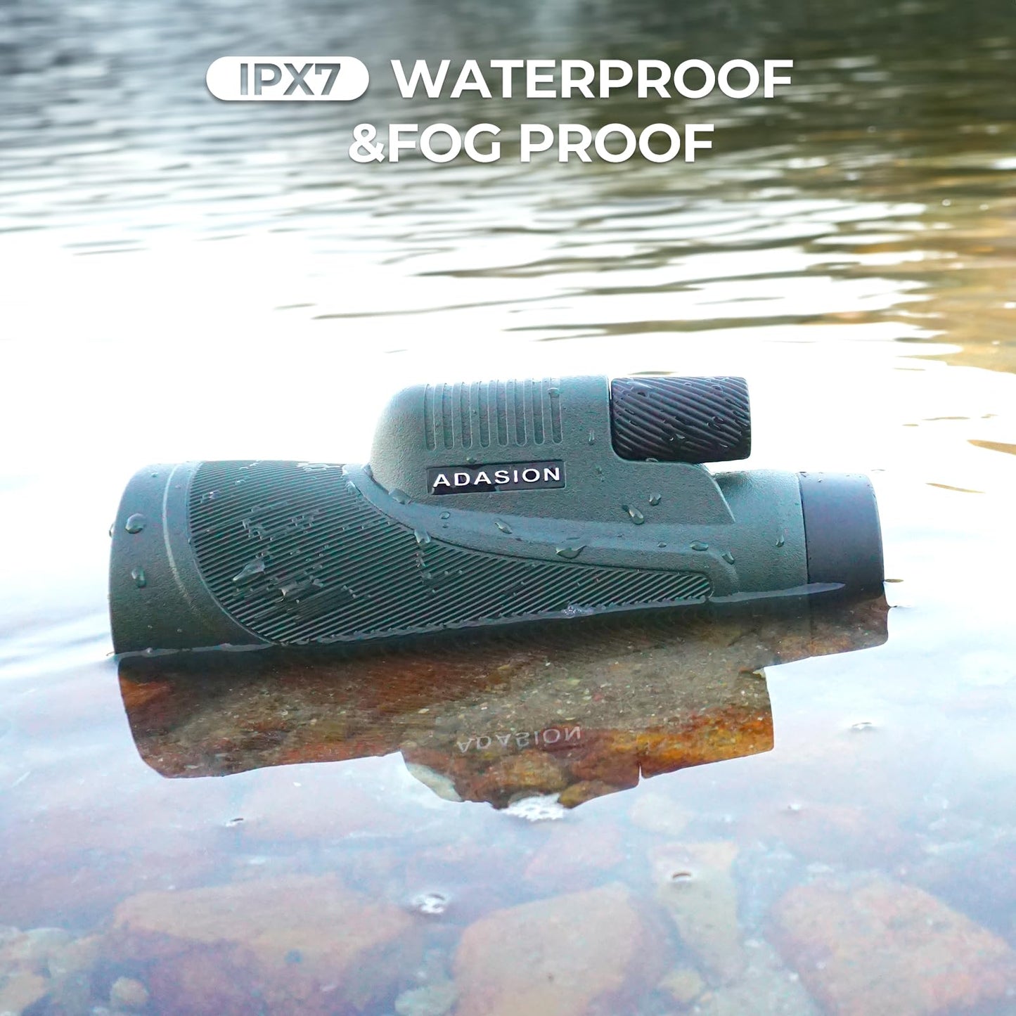 12x56 High-Resolution Monocular with Smartphone Adapter, Upgraded Tripod, Hand Strap - High-performance monocular, lightweight with clear field of view.