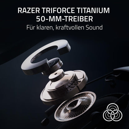 Razer BlackShark V2 Pro (2023) for PC - Wireless premium esports headset (HyperClear Super Wideband Microphone, Triforce Titanium 50mm Drivers, HyperSpeed Wireless Technology, 70 hrs) Black