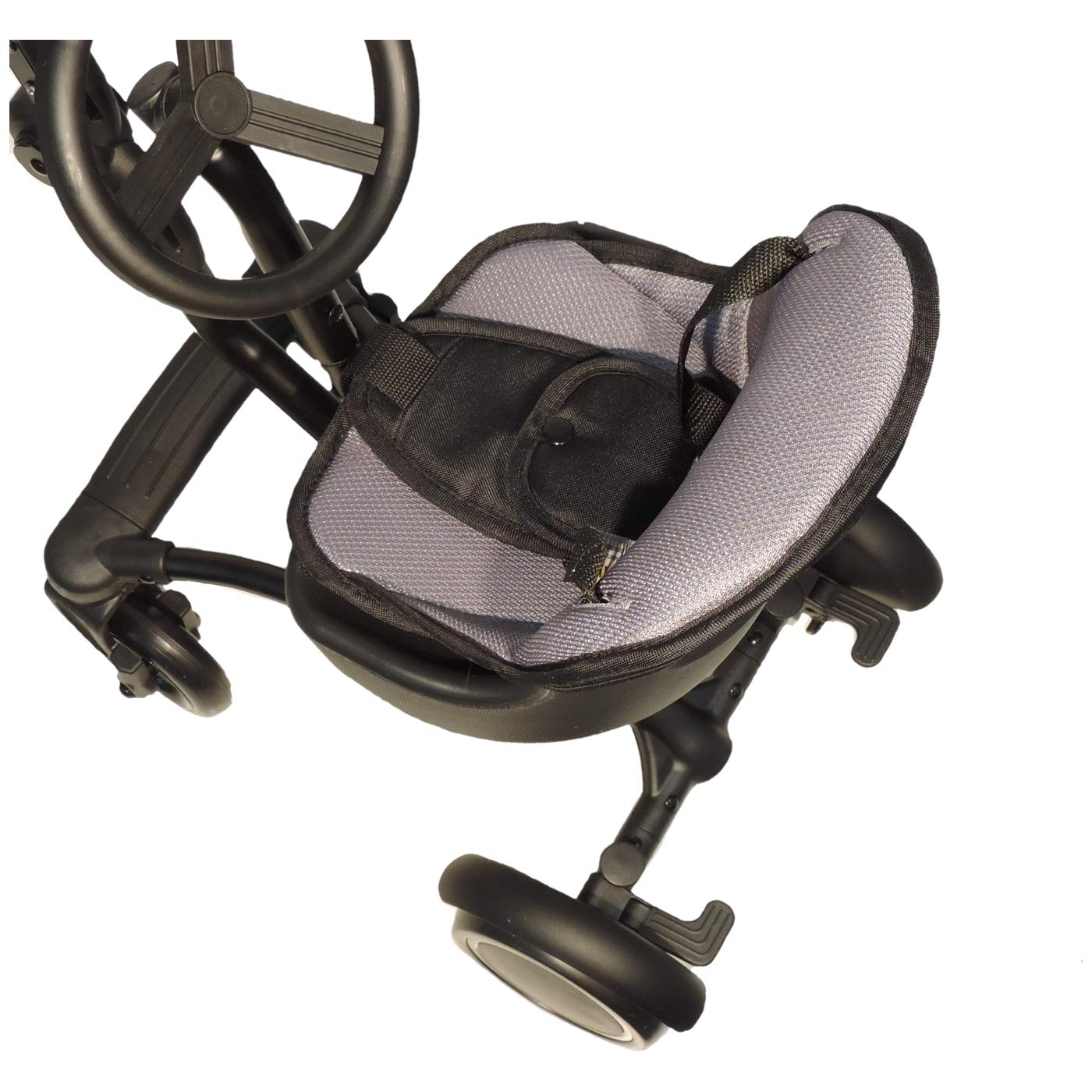 EICHHORN stroller sibling seat Uptown Rider, 20 cm seat area, with side attachment for more legroom.