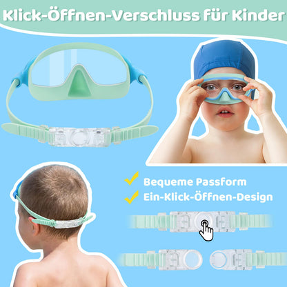Vvinca kids swim goggles with nose protection