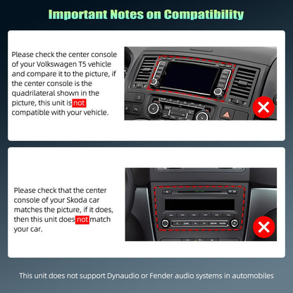 CAMECHO Android 13 car radio with Carplay for VW Golf 5 Golf 6 Polo Tiguan, 7-inch screen Double Din radio with navigation/Android Auto/FM RDS/Bluetooth/HiFi and USB + rearview camera