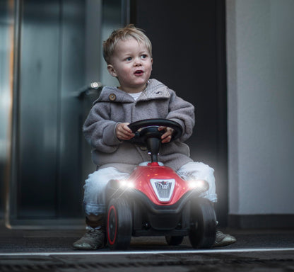 BIG Bobby Car Next 2.0 (red) - Slide car for ages 1 and up with LED lights, storage, sound steering wheel, whisper wheels, and new features, vehicle for children ages 1-5 (max. 50 kg)