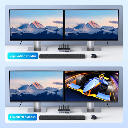 UGREEN HDMI KVM Switch 2 PC 2 Monitors 4K60Hz Keyboard and Desktop Controller Switching 4 USB 3.0 Ports Compatible with Windows/Linux/MacOS etc.