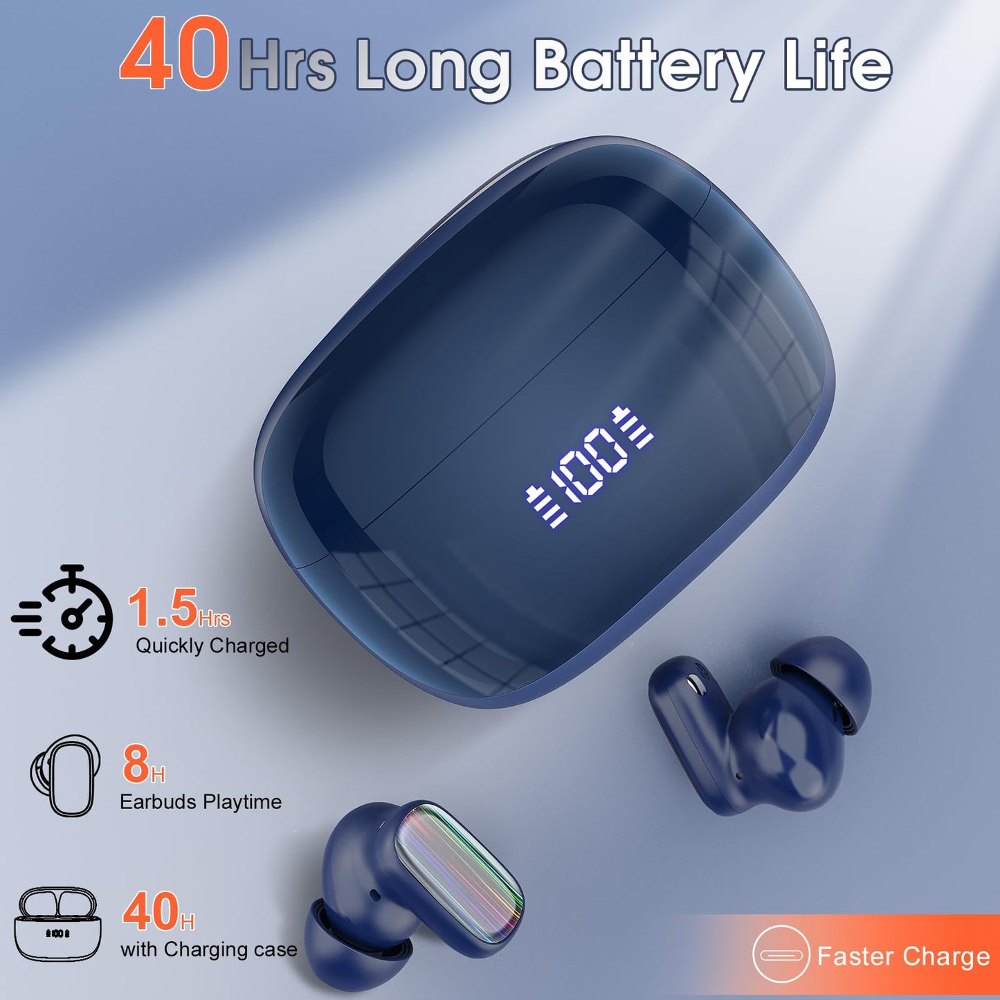 Headphone translator, 3-in-1 real-time language translator headphones, economic, deep black.
