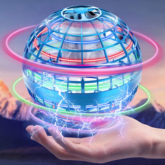 Zookao Flying Ball, Mini Drone For Kids Flying Boomerang Ball with LED Light Toys Gifts for Boys Girls Indoor Outdoor Cool Aircraft