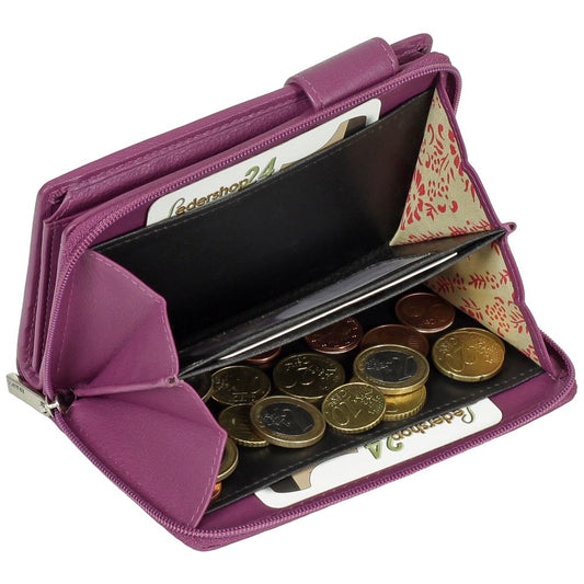 White leather wallet purse women's wallet ladies long purse berry