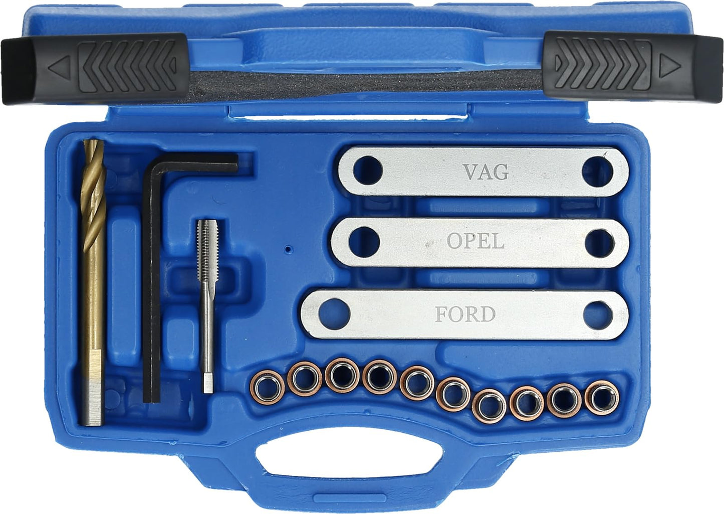 BRILLIANT TOOLS BT701100 16-piece brake thread repair kit, M9 x 1.25, [Powered by KS TOOLS]