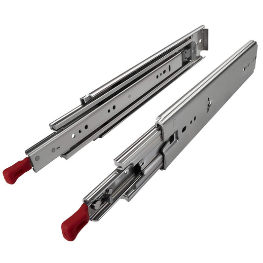 Junker 1 pair of heavy-duty slides KV1-250-H76-L305-LC 305 mm (12") with lock-in/out function. Heavy-duty full extension, load capacity up to 250 kg.