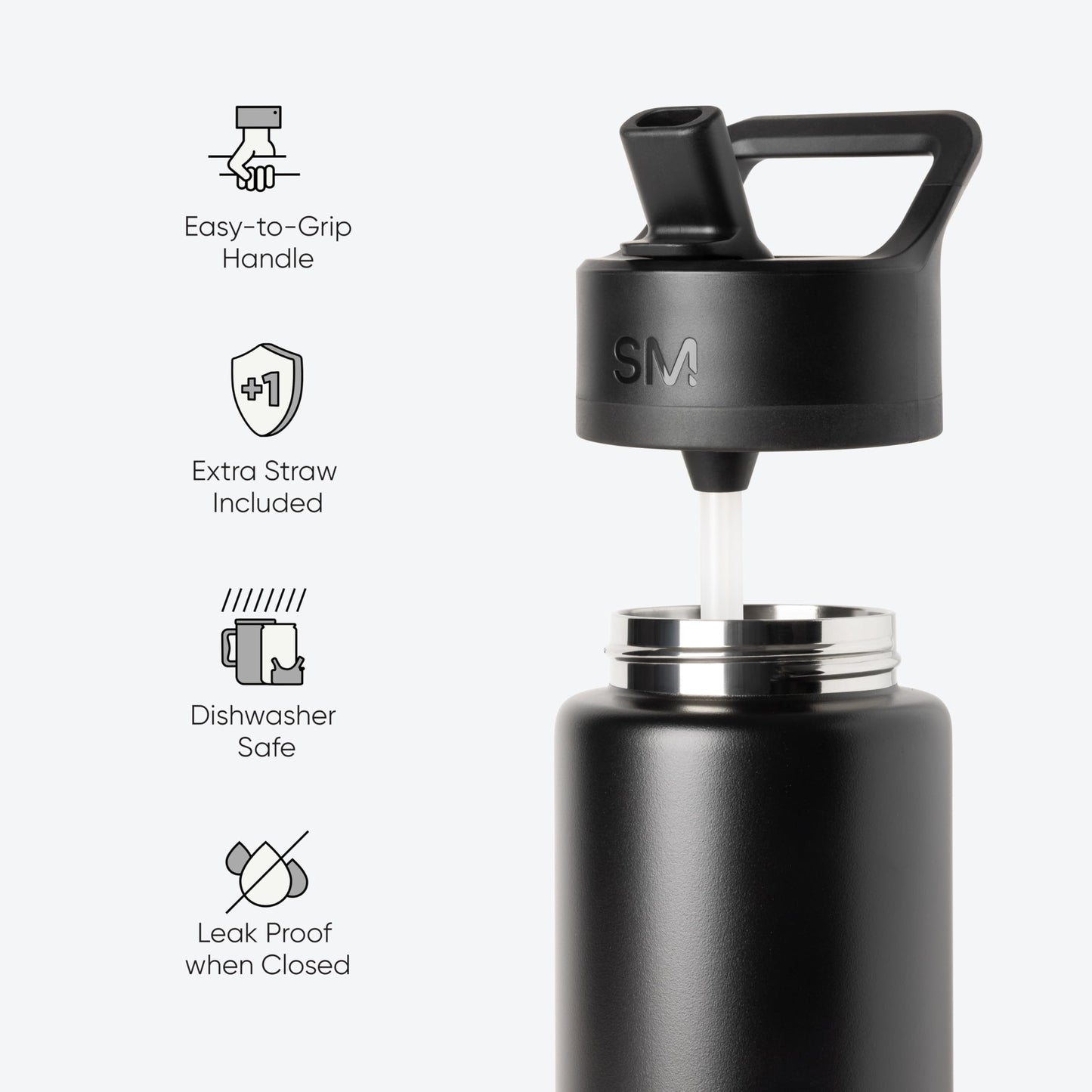 Simple Modern Kids Straw Water Bottle | Insulated Stainless Steel Children's Drink Bottle for Toddler Boys and Girls | Summit | 415ml | Jurassic Jungle