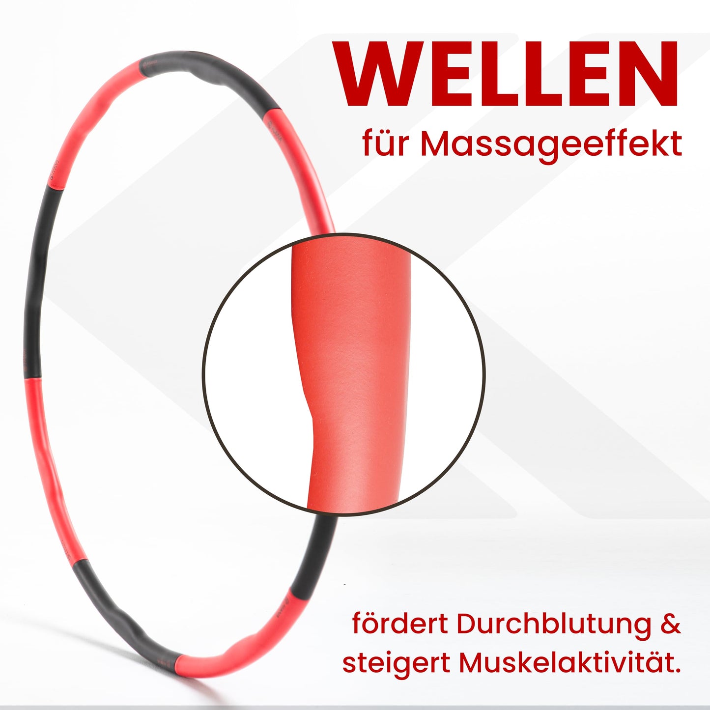 KIANA SPORTS® Hula Hoop for Adults includes bag and exercise plan [1.2 kg] - Stable German-made Hoola Hoop - Hullahub Hoop for Weight Loss - Gymnastics Hoop with waves