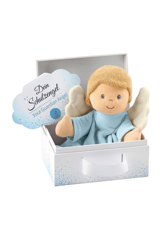 Star Money Cuddly Blanket Guardian Angel, Age: For boys from 1 month old, Size: 26 cm, Color: Blue