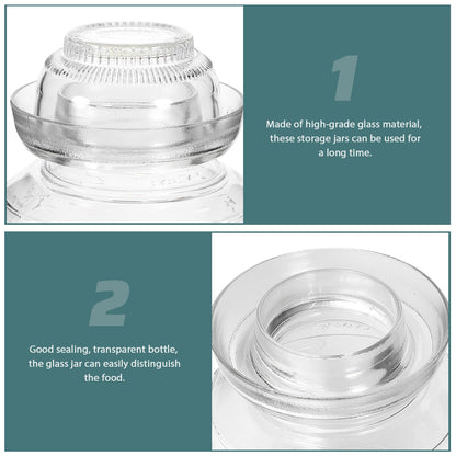 2.5-liter fermentation jar with lid, wide mouth, and airlock, transparent canning jar for kimchi, sauerkraut, kombucha, and more.