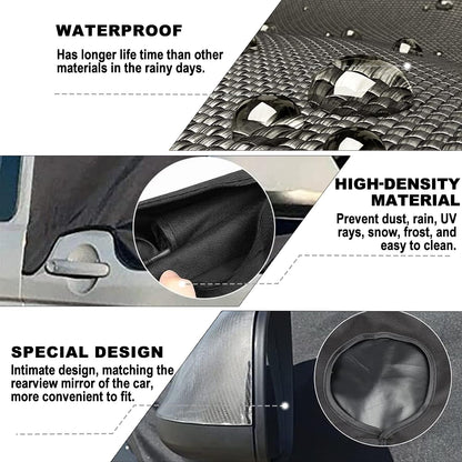 Car front windshield cover for VW T6, Durable 600D Oxford fabric front window sunshade weatherproof camping cover, 100% blackout curtain wrap cover