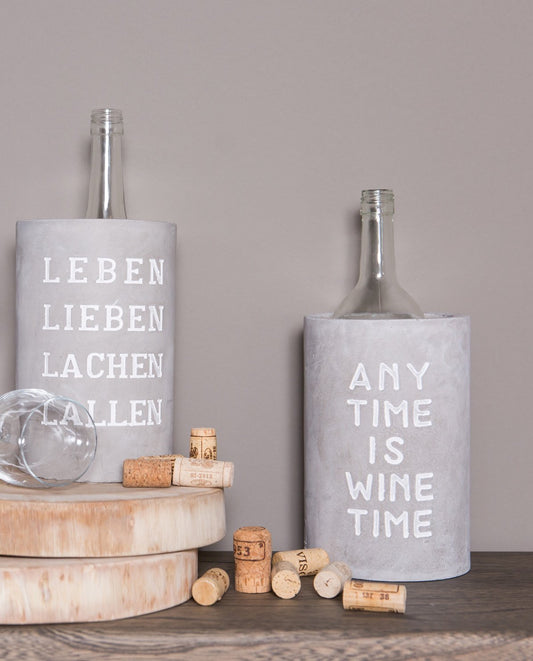 Wheels Vino Concrete Wine Cooler Life Love Laugh Babble