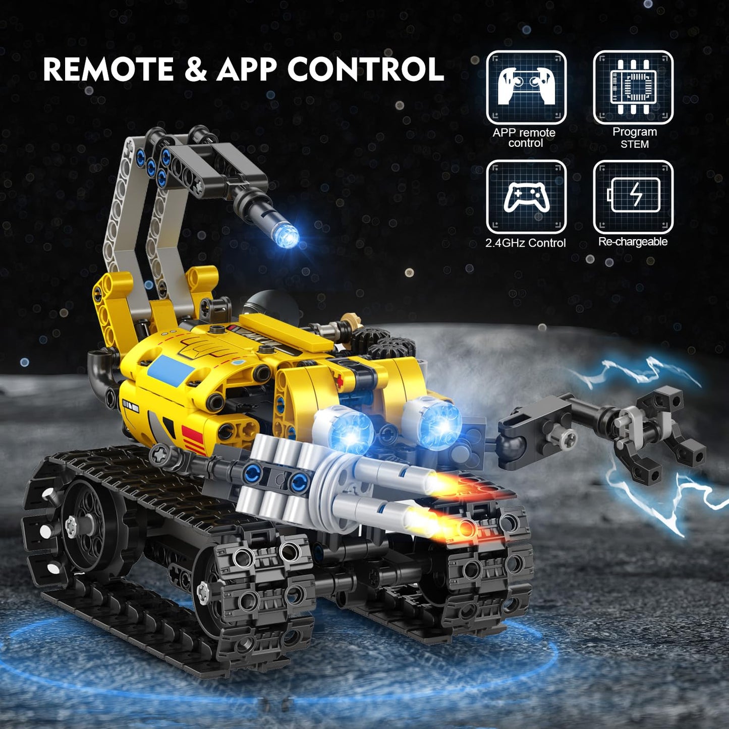 CUBIMANA Technology Robot Building Toy for Kids - 5 in 1 App & Remote Control Technology Toy, Wall Robot/Engineering/Mech Scorpion Toy, Gifts for Boys Girls 10+ Years (560 Pieces)