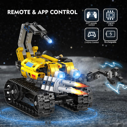 CUBIMANA Technology Robot Building Toy for Kids - 5 in 1 App & Remote Control Technology Toy, Wall Robot/Engineering/Mech Scorpion Toy, Gifts for Boys Girls 10+ Years (560 Pieces)