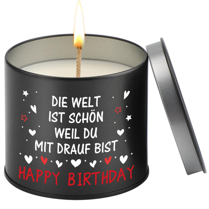PRSTENLY Birthday gift for men women, 9oz Metal candle gifts for husband wife dad grandpa brother son friend for 30 40 50 60th birthday.