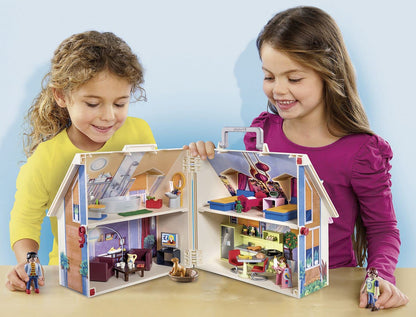 PLAYMOBIL | Dollhouse | Toy for children from 4 years | Take-along dollhouse with handle | 70985