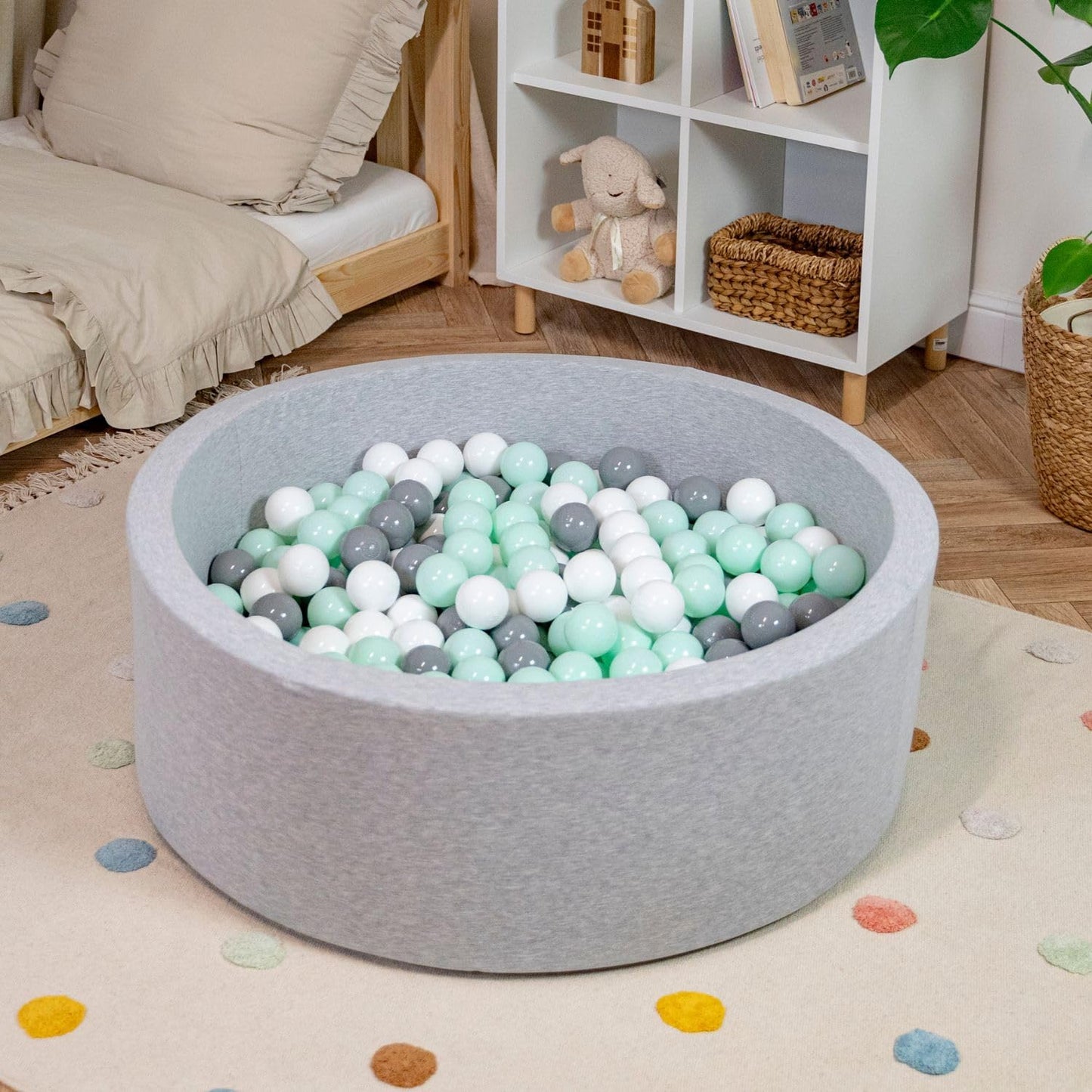 Selonis Ball Pit for Kids 90x30cm Ball Pool for Babies Includes 200 Balls
