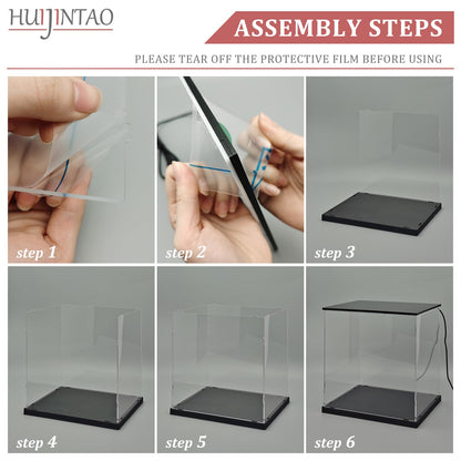 Acrylic showcase / display case for model cars, figures | with LED lighting (15x15x15 cm)