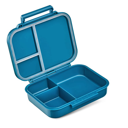 My Vesperbox - MINI BIA - Bento Box for Kids - NEW MODEL - more compact and lighter - Leakproof & BPA Free - Lunchbox - Snack box - for preschool and school (Petrol - T-Rex) 17x12.5x4.5cm