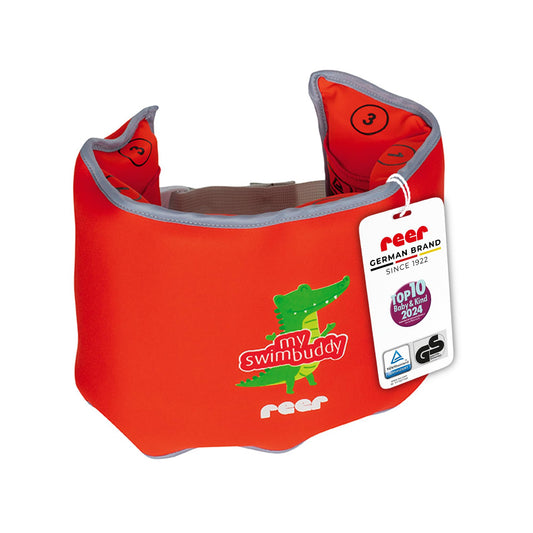 reer myswimbuddy swimming belt | flotation device for children and toddlers | adjustable for a secure fit | helps kids learn to swim safely | for 15-30kg
