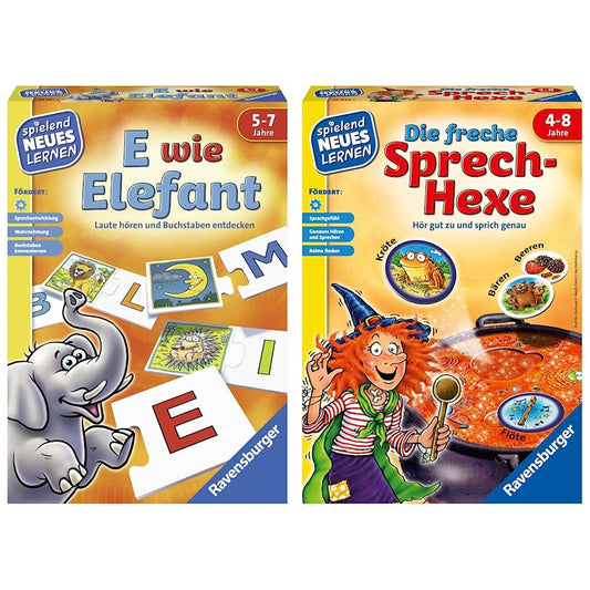 Ravensburger 24951 - E is for Elephant - Play and Learn for Kids & 24944 - The Cheeky Talking Witch - Play and Learn for Kids